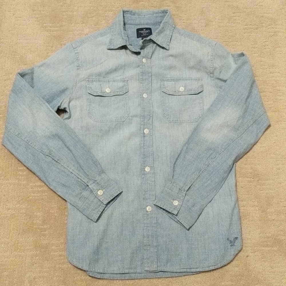 Chambray denim shirt